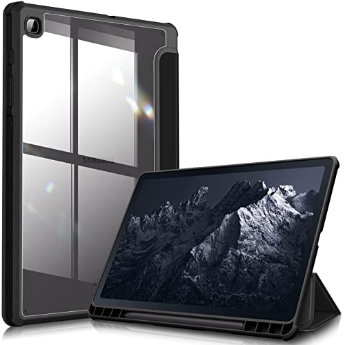 Fintie Hybrid Hülle für Samsung Galaxy Tab S6 Lite 10,4 Zoll 2024/2022/2020 Tablet - Stoßfeste Schutzhülle mit Transparent Hartschale und Stifthalter, Schwarz von Fintie