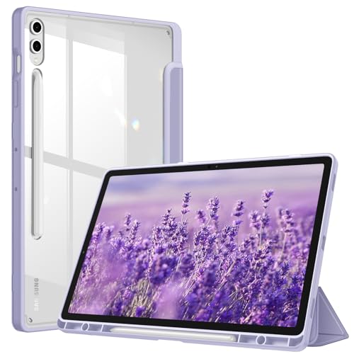 Fintie Hybrid Hülle für Samsung Galaxy Tab S10+ Plus/S9 FE+ Plus/S9+ Plus 12.4 Zoll Tablet mit Stifthalter - Stoßfeste Schutzhülle mit transparenter Hartschale auf der Rückseite, Pastellviolett Fintie Hybrid Hülle für Samsung Galaxy Tab S10+ Plus/S9 FE+ Plus/S9+ Plus 12.4 Zoll Tablet mit Stifthalter - Stoßfeste Schutzhülle mit transparenter Hartschale auf der Rückseite, Pastellviolett von FINTIE