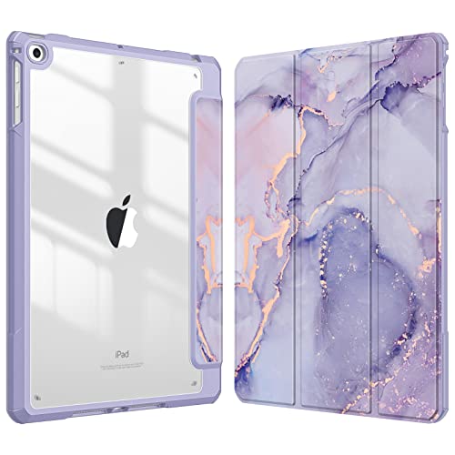 Fintie Hybrid Hülle mit Stifthalter für iPad 6./5. Generation 2018/2017, iPad Air 2/Air 1. Gen 9.7 Zoll - Stoßfeste Schutzhülle mit transparenter Hartschale auf der Rückseite Lila Marmor Fintie Hybrid Hülle mit Stifthalter für iPad 6./5. Generation 2018/2017, iPad Air 2/Air 1. Gen 9.7 Zoll - Stoßfeste Schutzhülle mit transparenter Hartschale auf der Rückseite Lila Marmor von FINTIE
