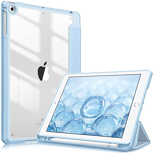Fintie Hybrid Hülle mit Stifthalter für iPad 6./5. Generation 2018/2017, iPad Air 2/Air 1. Gen 9.7 Zoll - Stoßfeste Schutzhülle mit transparenter Hartschale auf der Rückseite Himmelblau Fintie Hybrid Hülle mit Stifthalter für iPad 6./5. Generation 2018/2017, iPad Air 2/Air 1. Gen 9.7 Zoll - Stoßfeste Schutzhülle mit transparenter Hartschale auf der Rückseite Himmelblau von FINTIE