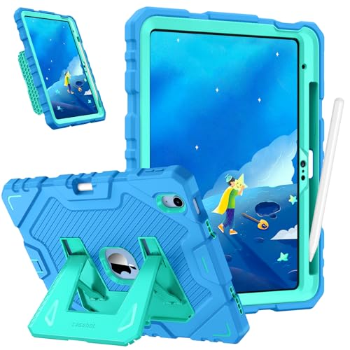 Fintie Kinder Hülle für iPad 11. Generation 2025 11 Zoll (A16), iPad 10. Generation 10.9 Zoll 2022 - robuste, stoßfeste Ganzkörper-Schutzhülle mit integriertem Ständer für Kinder, Blau von FINTIE