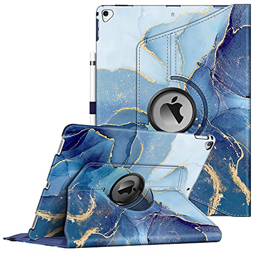 Fintie Rotierende Schutzhülle für iPad Pro 12,9 Zoll 2017/2015 (altes Modell, 2. & 1. Generation), 360 Grad drehbarer Ständer, schützende Rückseite, unterstützt Auto Wake/Sleep, Ocean Marble von Fintie