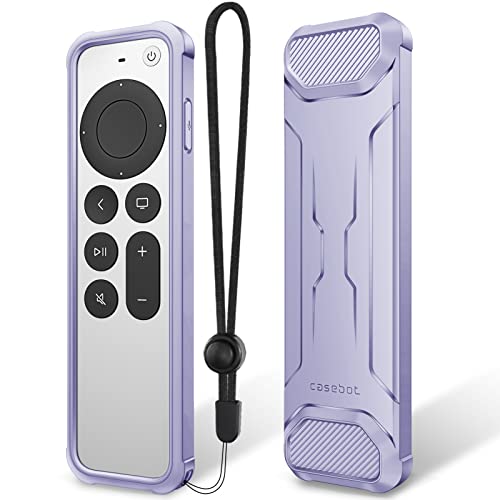 Fintie Schutzhülle für 2022/2021 Apple TV Siri Fernbedienung – Weiches TPU rutschfeste Stoßfeste Hülle für Apple TV 4K / HD Siri Remote Controller (3. /2. Generation), Pastellviolett von FINTIE