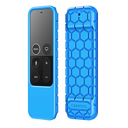 Fintie Schutzhülle für Apple TV 4K / HD Siri Remote (1. Gen), Honigwaben, leicht, rutschfest, stoßfest, Silikon, Blau von FINTIE