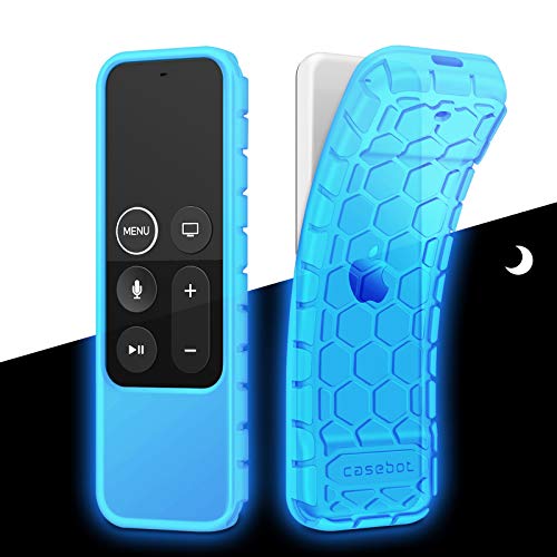 Fintie Schutzhülle für Apple TV 4K / HD Siri Remote (1. Gen), Honigkamm, leicht, rutschfest, stoßfest, Silikon, für Apple TV 4K 5. / 4. Generation, Himmelblau von FINTIE