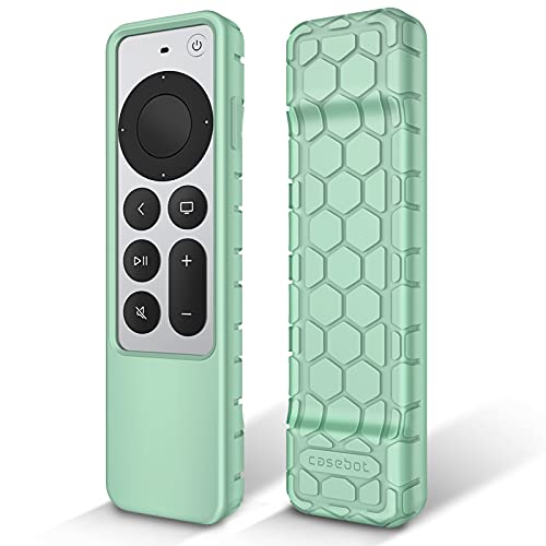 Fintie Schutzhülle für Apple TV Siri 2021 und 2022 Fernbedienung, leichte und rutschfeste Silikon-Schutzhülle für Apple TV 4K/HD Siri (2. Generation/3. Generation), Grün von FINTIE