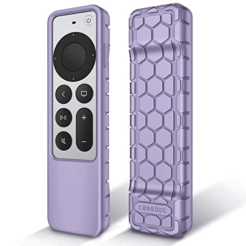 FINTIE Schutzhülle für Apple TV 4K / HD Siri Remote 2022 2021 (3. und 2. Generation) – Silikonhülle, leicht, rutschfest, stoßfest, Lila von FINTIE