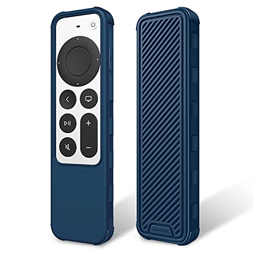Fintie Schutzhülle für Apple TV Siri Remote 2022/2021 – Leichte, rutschfeste, Stoßfeste Silikon hülle Case Cover für Apple TV 4K / HD Siri Fernbedienung (3. / 2. Generation), Cyan-Blau von FINTIE