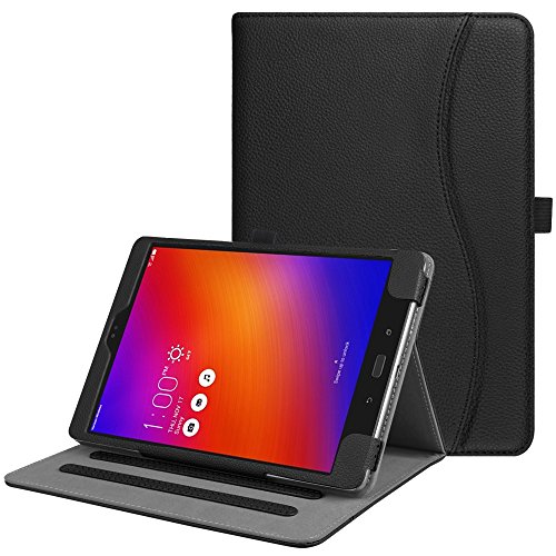 Fintie Schutzhülle für Asus ZenPad 3S 10 Z500M/ZenPad Z10 ZT500KL – Multi-Winkel Betrachtungswinkel Folio Ständer mit Kartenfach für ZenPad 3S 10/Verizon Z10 9,7 Zoll Tablet (Schwarz) von Fintie