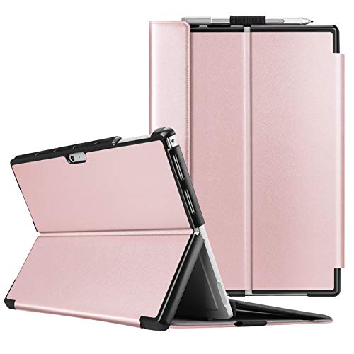 Fintie Schutzhülle für Microsoft Surface Pro 7 Plus / Surface Pro 7 / Surface Pro 6 / Surface Pro 5 12,3 Zoll Tablet, Hartschalen-Slim Portfolio Cover funktioniert mit Typ-Cover-Tastatur, Roségold von Fintie