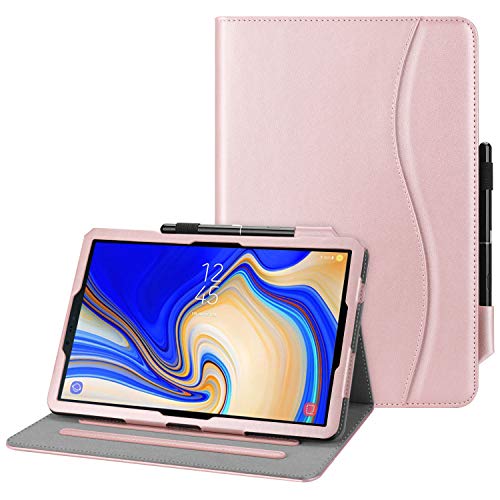 Fintie Schutzhülle für Samsung Galaxy Tab S4 10.5 2018 Modell SM-T830/T835/T837, Multi-Winkel Betrachtungsstand Cover mit S Pen Schutzhülle Auto Sleep/Wake Funktion, Rose Gold von Fintie