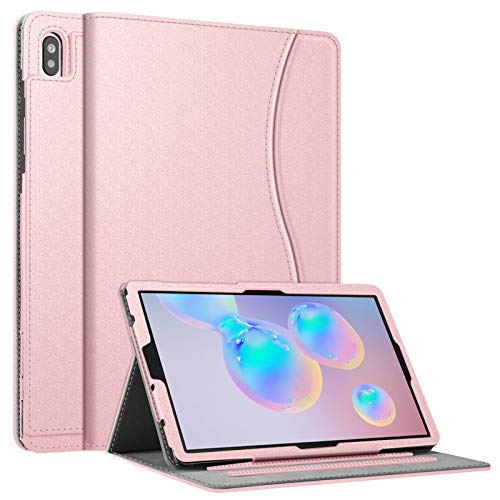 Fintie Schutzhülle für Samsung Galaxy Tab S6 10,5 Zoll 2019 (Modell SM-T860/T865/T867), [Patentiertes S Pen Slot Design] Multi-Angle Viewing Stand Cover Auto Wake/Sleep, Roségold von FINTIE
