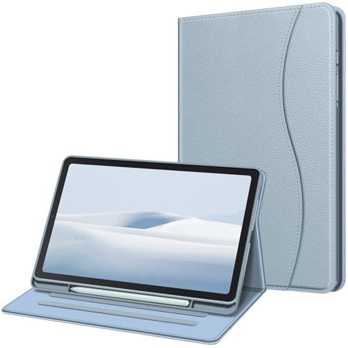 Fintie Schutzhülle für Samsung Galaxy Tab S6 Lite 10,4 Zoll 2020 Modell SM-P610 (Wi-Fi) SM-P615 (LTE) mit S Stifthalter, Multi-Angle Viewing Soft TPU Back Cover mit Tasche Auto Wake/Sleep, Frozen Blue von Fintie
