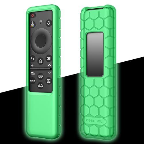 Fintie Schutzhülle für Samsung Smart Solar Cell Remote Control 2023 TM2360E / TM2361E BN59-01432A BN59-01432J, leicht, kinderfreundlich, rutschfest, stoßfest, Silikonhülle (Green Glow) von Fintie