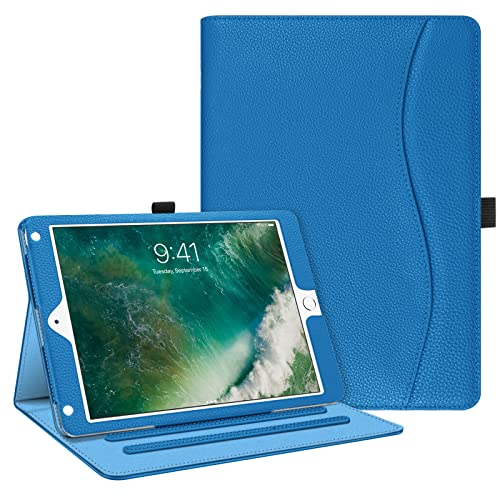 Fintie Schutzhülle für iPad 9.7 2018 2017 / iPad Air 2 / iPad Air 1 – [Eckenschutz] Multi-Winkel Betrachtung Folio Cover mit Tasche, Auto Wake/Sleep für iPad 6. / 5. Generation, Königsblau von Fintie