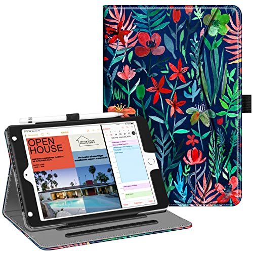 Fintie Schutzhülle für iPad Mini 5 2019 4 – [Eckenschutz] Multi-Winkel Betrachtung Smart Folio Cover mit Tasche, Stifthalter, Auto Wake/Sleep 5. Generation 7,9 Zoll, Dschungel Night von FINTIE
