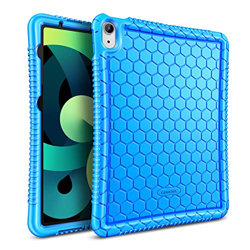 Fintie Silikon Hülle für Neu iPad Air 10,9" 2020 (Neuste Modell, 4. Generation) - [Bienenstock Serie] Leichte rutschfeste Stoßfeste Schutzhülle Tasche Case Cover, Blau von Fintie