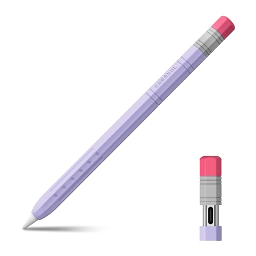 Fintie Silikonhülle für Apple Pencil (USB-C), Ultra Dünn Apple Pencil USB-C Case Cover, Rutschfester Bleistiftgriffhalter, unterstützt magnetische Befestigung, Lavendel von Fintie