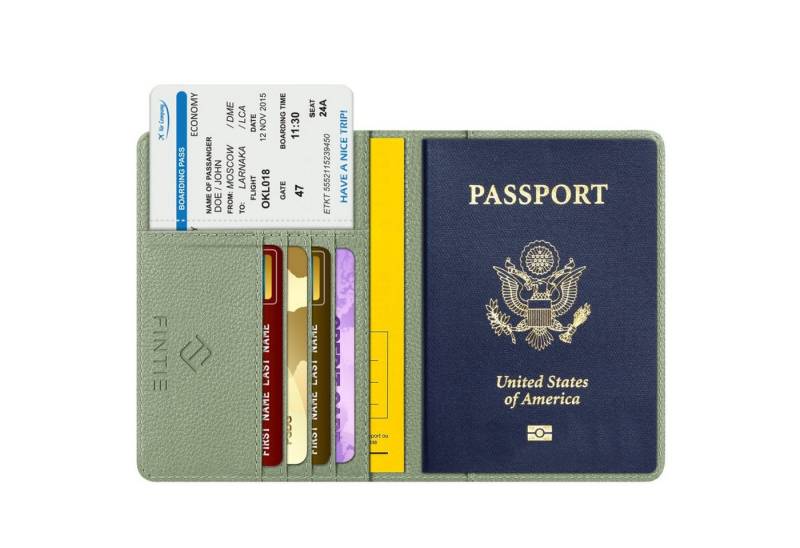 Fintie Smartphone-Hülle Reisepass Impfpass Schutzhülle - Premium Kunstleder Reisepasshülle, Travel Organizer mit RFID-Blockier für Kreditkarten, Ausweis usw. von Fintie