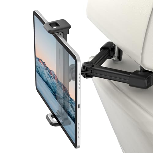 Fintie Tablet Halterung Auto, Universal Tablet Halter – [360° drehbar] Verstellbare KFZ-Kopfstützen Halterung Halter für iPad Air/Pro/Mini, Galaxy Tab, Smartphone, Kindle, Fire usw 6–13 Zoll Geräte von FINTIE
