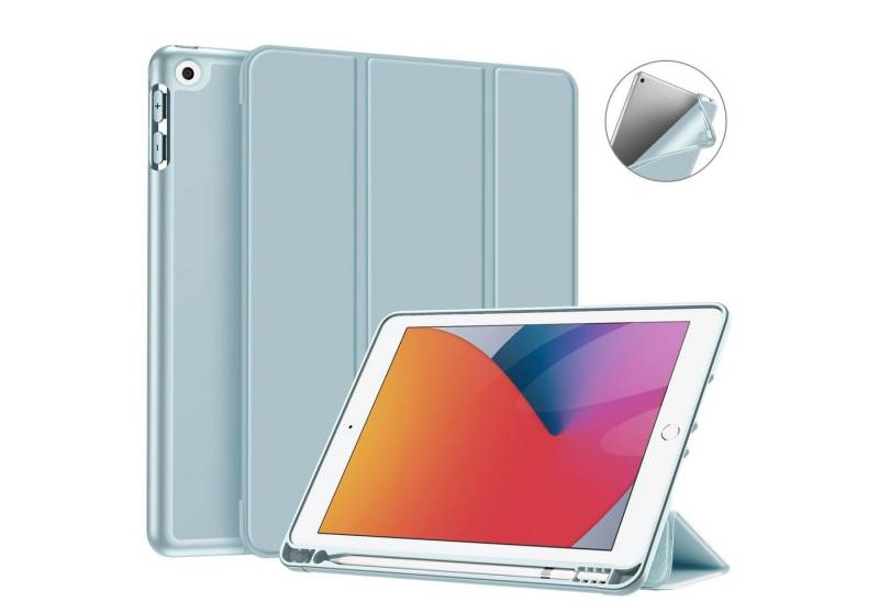 Fintie Tablet-Hülle Hülle für iPad 9. Generation 2021/8. Gen 2020/7. Gen 2019 10.2 Zoll - Superleicht Soft TPU Rückseite Abdeckung Schutzhülle mit eingebautem Pencil Halter, Auto Sleep/Wake von Fintie