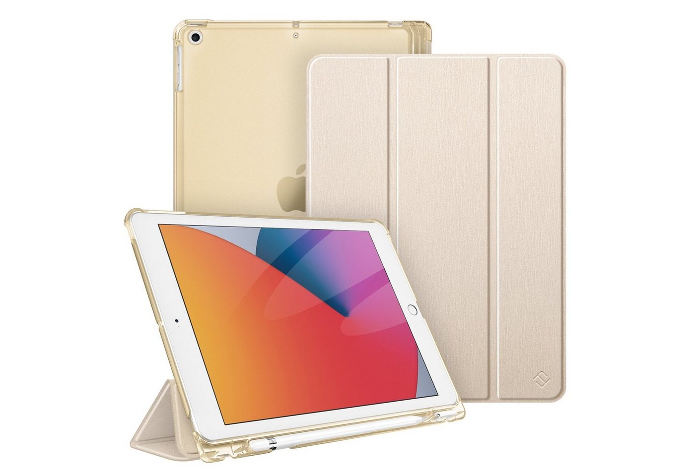 Fintie Tablet-Hülle Hülle für iPad 9. Generation 2021 / 8. Gen 2020 / 7. Gen 2019 10.2 Zoll mit Stifthalter, ultradünne leichte Schutzhülle mit transparenter Rückseite und Auto Schlaf/Wach Funktion von Fintie