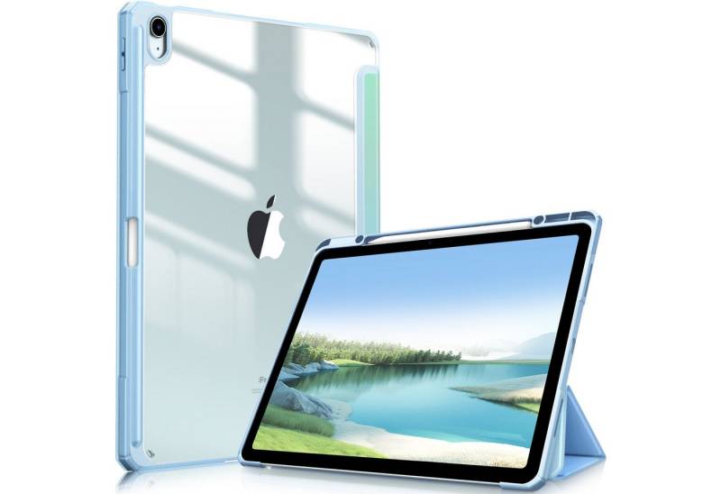 Fintie Tablet-Hülle für iPad Air 13 Zoll (M3) 2025, (M2) 2024 mit Stifthalter, Stoßfeste Hybrid Case mit transparenter Hartschale auf der Rückseite von Fintie