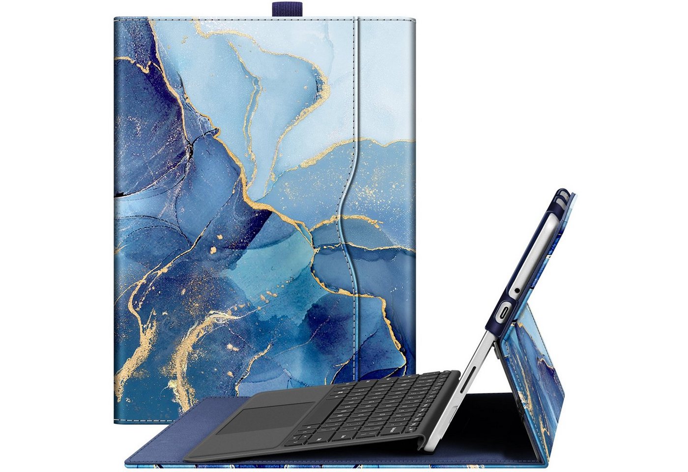 Fintie Tablet-Hülle für Microsoft Surface Go 3 (2021) / Go 2 (2020) / Go (2018) Tablet, Multi-Sichtwinkel Hülle mit Dokumentschlitze, Type Cover kompatibel von Fintie