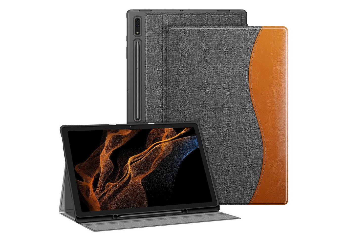 Fintie Tablet-Hülle für Samsung Galaxy Tab S8 Ultra 14.6 Zoll 2022 SM-X900/X906, Soft TPU Rückseite Gehäuse Hülle mit S Pen Halter und Auto Schlaf/Wach von Fintie