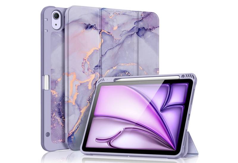 Fintie Tablet-Hülle für iPad Air 11 Zoll M3 (2025)/ M2 (2024), iPad Air 5 2022/4. Gen 2020 10,9 Zoll, mit Stifthalter, Soft TPU Rückseite Abdeckung Hülle Intelligent Case von Fintie