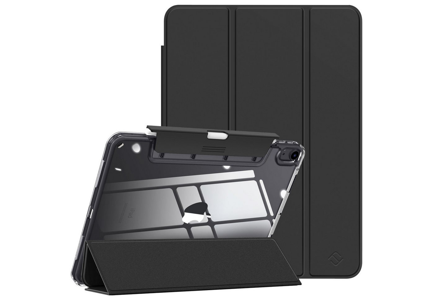 Fintie Tablet-Hülle für iPad Air 5. Generation (2022)/Air 4. Generation (2020) 10,9 Zoll, kristallklare Rückseite mit diskretem, einziehbarem Stifthalter von Fintie