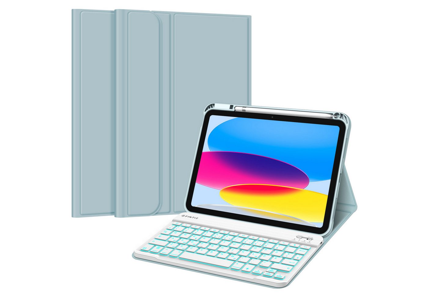 Fintie Tablet-Hülle mit Tastatur für iPad 11 Generation 2025 11'', iPad 10 Generation 2022 10,9 Zoll, 7-farbig Beleuchteter Magnetischer Abnehmbarer Keyboard Fintie Tablet-Hülle mit Tastatur für iPad 11 Generation 2025 11'', iPad 10 Generation 2022 10,9 Zoll, 7-farbig Beleuchteter Magnetischer Abnehmbarer Keyboard von Fintie