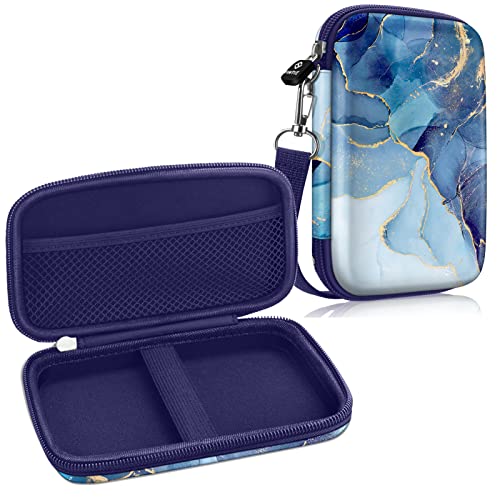 Fintie Tasche für Fujifilm Instax Mini Link 2 / Mini Link - Premium Starke Hartschalen Fotodrucker Tragen Fall Tragetasche Etui für HP Sprocket Plus/Select, Ozean Marmor von FINTIE