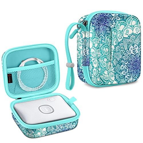 Fintie Tasche für Fujifilm Instax Square Link Smartphone Drucker, Stoßsicher Hartschalen Tragen Tragetasche für Instax Square Link, Smaragdblau von Fintie