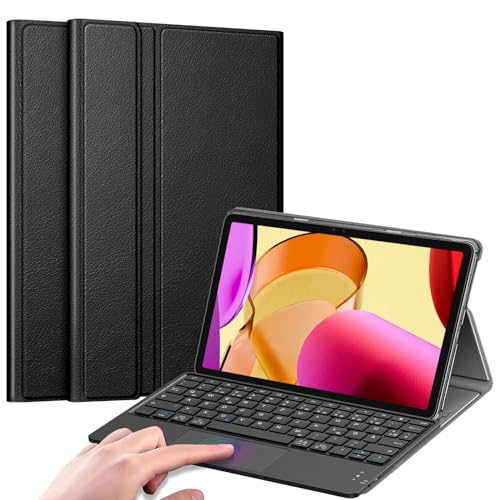 Fintie Tastatur Hülle für Amazon Fire Max 11 Tablet 13. Generation 2023, Deutscher Tastatur mit Touchpad Magnetisch Abnehmbarer Keyboard Cover, Schwarz von Fintie