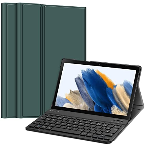 Fintie Tastatur Hülle für Samsung Galaxy Tab A8 10.5 Zoll 2022/2021 SM-X200/X205/X207 - Keyboard Cover mit Magnetisch Abnehmbarer Deutsches Layout Tastatur, Nachtgrün von Fintie