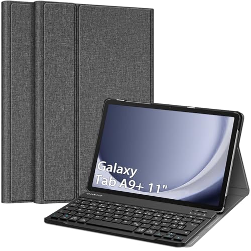 FINTIE Tastatur Hülle für Samsung Galaxy Tab A9 Plus 11 Zoll 2023 Tablet SM-X210/X216/X218, Keyboard Cover mit Magnetisch Abnehmbarer Deutscher Bluetooth Tastatur, Grau FINTIE Tastatur Hülle für Samsung Galaxy Tab A9 Plus 11 Zoll 2023 Tablet SM-X210/X216/X218, Keyboard Cover mit Magnetisch Abnehmbarer Deutscher Bluetooth Tastatur, Grau von FINTIE