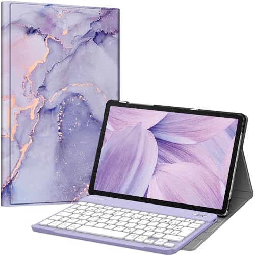 FINTIE Tastatur Hülle für Samsung Galaxy Tab A9 Plus 11 Zoll 2023 Tablet SM-X210/X216/X218, Keyboard Cover mit Magnetisch Abnehmbarer Deutscher Bluetooth Tastatur, Lila Marmor FINTIE Tastatur Hülle für Samsung Galaxy Tab A9 Plus 11 Zoll 2023 Tablet SM-X210/X216/X218, Keyboard Cover mit Magnetisch Abnehmbarer Deutscher Bluetooth Tastatur, Lila Marmor von FINTIE