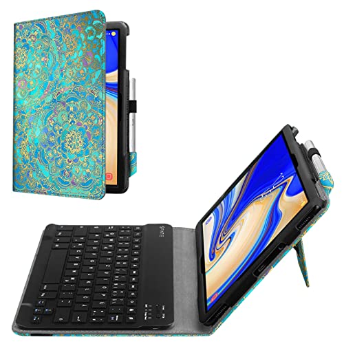 Fintie Tastatur Hülle für Samsung Galaxy Tab S4 10.5 2018 SM-T830/T835/T837 Tablet - Slim Keyboard Cover mit Magnetisch Abnehmbar QWERTZ Layout Tastatur, Jade von Fintie