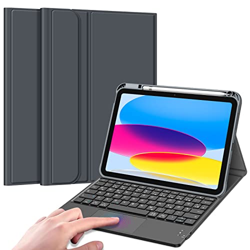 FINTIE Tastatur Hülle für iPad 11. Generation 2025 11", iPad 10. Generation 2022 10.9" Schutzhülle mit magnetisch Abnehmbarer Deutscher Tastatur und Touchpad Keyboard mit QWERTZ Layout, Space Grau FINTIE Tastatur Hülle für iPad 11. Generation 2025 11", iPad 10. Generation 2022 10.9" Schutzhülle mit magnetisch Abnehmbarer Deutscher Tastatur und Touchpad Keyboard mit QWERTZ Layout, Space Grau von FINTIE