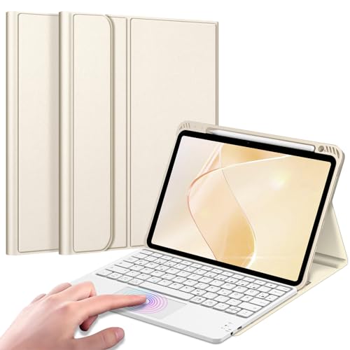 FINTIE Tastatur Hülle für iPad Air 11 Zoll M3 (2025)/M2 (2024), iPad Air 5. Generation 2022/4. Gen 2020 10.9 Zoll mit Stifthalter, magnetisch Abnehmbarer Deutscher Tastatur mit Touchpad, Starlight FINTIE Tastatur Hülle für iPad Air 11 Zoll M3 (2025)/M2 (2024), iPad Air 5. Generation 2022/4. Gen 2020 10.9 Zoll mit Stifthalter, magnetisch Abnehmbarer Deutscher Tastatur mit Touchpad, Starlight von FINTIE