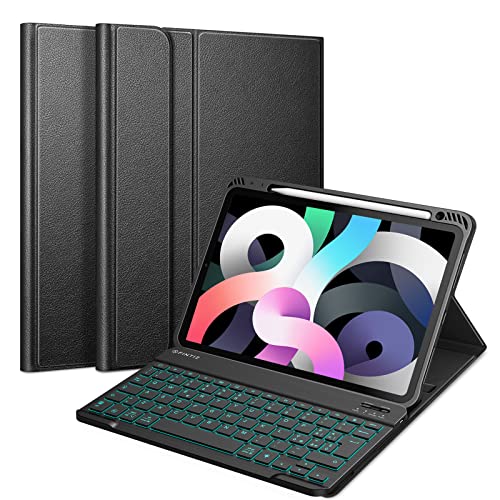 FINTIE Tastatur [Italian Layout] Kompatibel mit Air 5 2022 10,9 Zoll/Air 4 2020 – Cover mit Stylus-Aufbewahrung, Schwarz von FINTIE