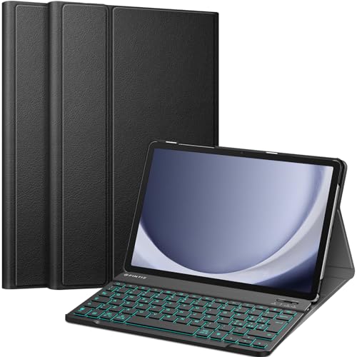 Fintie Tastatur [Italian Layout] Kompatibel mit Samsung Galaxy Tab A9+/A9 Plus 11" 2023 – Harte und dünne Multi-Positions-Hülle, Schwarz von Fintie