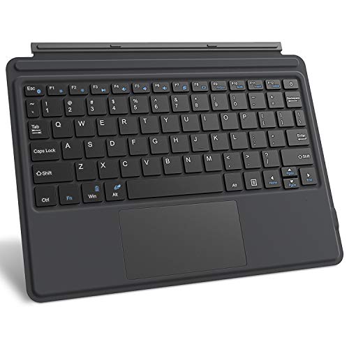 Fintie Type Cover für Microsoft Surface Go 3 2021 / Surface Go 2 2020 / Surface Go 2018, ultradünne kabellose Bluetooth-Tastatur mit Trackpad, eingebautem wiederaufladbarem Akku und Ladekabel, Grau von Fintie