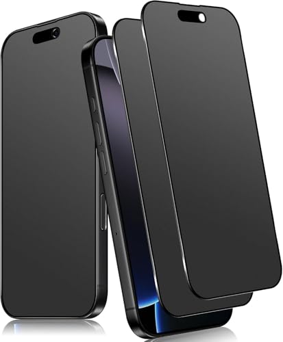 [2 Stück]Sichtschutz kompatibel für iPhone 16 Pro - Anti-Spy Sichtschutzfolie 9H Härte, Anti-Spähen Privatsphäre Schutzfolie,Gehärtetes Glas Folie Blickschutzfolie, Privacy Screen mit Anti Spy von Fiokxie