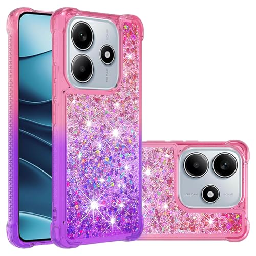 Fiokxie Hülle Glitzer für Xiaomi Redmi Note 14 4G, Handyhülle Quicksand Gradient Glitzer, FlüssigTreibsand TPU Silikon Cover, Anti-Fall Stoßfeste Bumper Schutzhülle Protective Case,Pink-Lila Fiokxie Hülle Glitzer für Xiaomi Redmi Note 14 4G, Handyhülle Quicksand Gradient Glitzer, FlüssigTreibsand TPU Silikon Cover, Anti-Fall Stoßfeste Bumper Schutzhülle Protective Case,Pink-Lila von Fiokxie