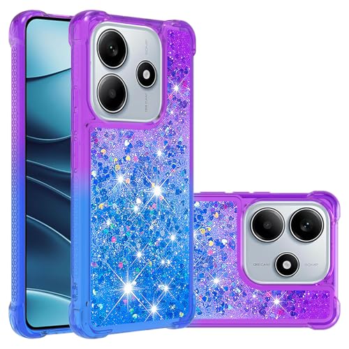 Fiokxie Hülle Glitzer für Xiaomi Redmi Note 14 5G, Handyhülle Quicksand Gradient Glitzer, FlüssigTreibsand TPU Silikon Cover, Anti-Fall Stoßfeste Bumper Schutzhülle Protective Case,Lila-Blau Fiokxie Hülle Glitzer für Xiaomi Redmi Note 14 5G, Handyhülle Quicksand Gradient Glitzer, FlüssigTreibsand TPU Silikon Cover, Anti-Fall Stoßfeste Bumper Schutzhülle Protective Case,Lila-Blau von Fiokxie
