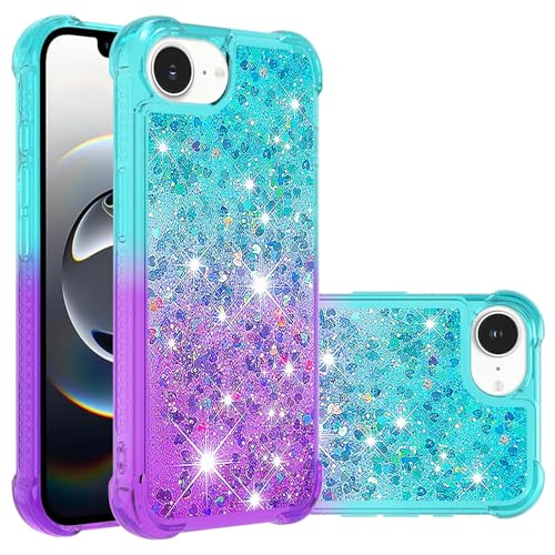 Fiokxie Hülle Glitzer für iPhone 16E, Handyhülle Quicksand Gradient Glitzer, FlüssigTreibsand TPU Silikon Cover, Anti-Fall Stoßfeste Bumper Schutzhülle Protective Case,Blau-Lila Fiokxie Hülle Glitzer für iPhone 16E, Handyhülle Quicksand Gradient Glitzer, FlüssigTreibsand TPU Silikon Cover, Anti-Fall Stoßfeste Bumper Schutzhülle Protective Case,Blau-Lila von Fiokxie