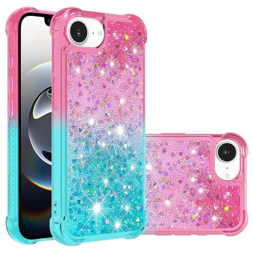 Fiokxie Hülle Glitzer für iPhone 16E, Handyhülle Quicksand Gradient Glitzer, FlüssigTreibsand TPU Silikon Cover, Anti-Fall Stoßfeste Bumper Schutzhülle Protective Case,Pink-Blau Fiokxie Hülle Glitzer für iPhone 16E, Handyhülle Quicksand Gradient Glitzer, FlüssigTreibsand TPU Silikon Cover, Anti-Fall Stoßfeste Bumper Schutzhülle Protective Case,Pink-Blau von Fiokxie