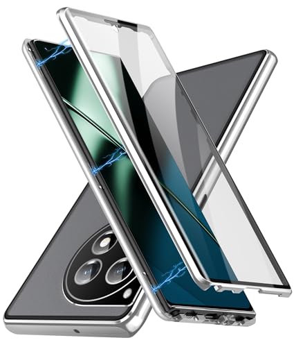 Fiokxie Hülle kompatibel mit OnePlus 12R Schutzhülle Magnetische Adsorption Case Metallrahmen Handyhülle 360 Grad Schutzhülle Vorne und Hinten Vollbild Display Schutz Gehärtetes Glas Cover,Blau Fiokxie Hülle kompatibel mit OnePlus 12R Schutzhülle Magnetische Adsorption Case Metallrahmen Handyhülle 360 Grad Schutzhülle Vorne und Hinten Vollbild Display Schutz Gehärtetes Glas Cover,Blau von Fiokxie